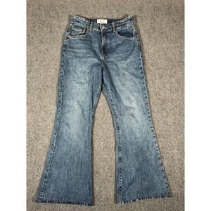 Reformation Jeans Womens 29 Blue High Rise Wide Leg Denim Cotton Stretch EUC‎